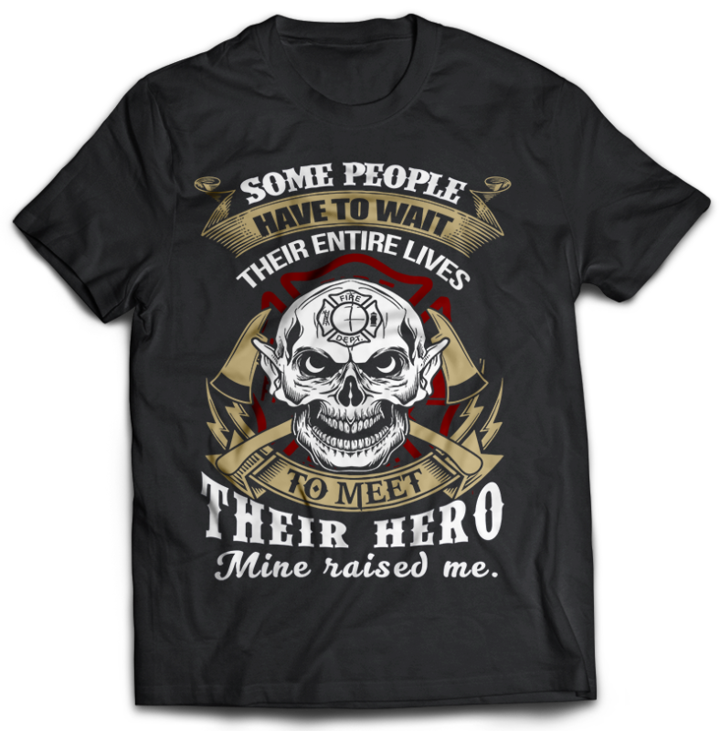 50 FIREFIGHTER Tshirt Designs Bundle Editable - Buy t-shirt designs