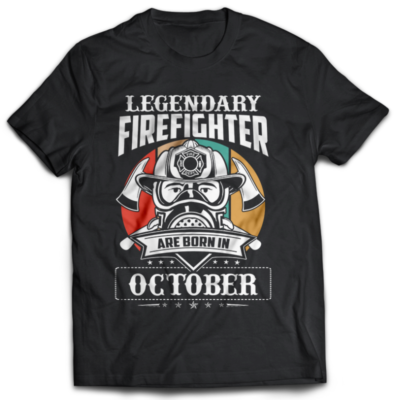 FIREFIGHTER Tshirt Designs Bundle Editable