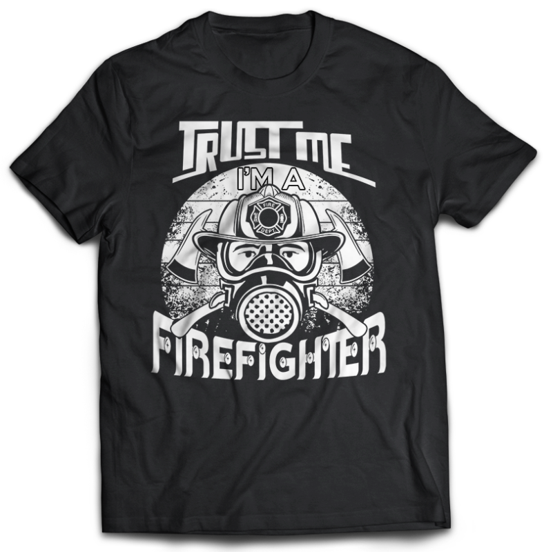 FIREFIGHTER Tshirt Designs Bundle Editable