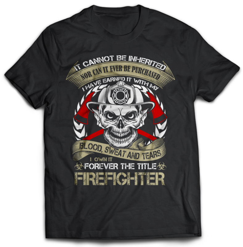 50 FIREFIGHTER Tshirt Designs Bundle Editable - Buy t-shirt designs