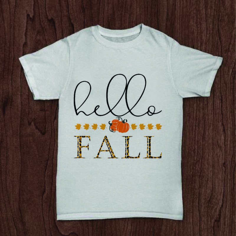 Hello Fall Gifts, Shirt For Fall Day Svg File Diy Crafts Svg Files For Cricut, Silhouette Sublimation Files