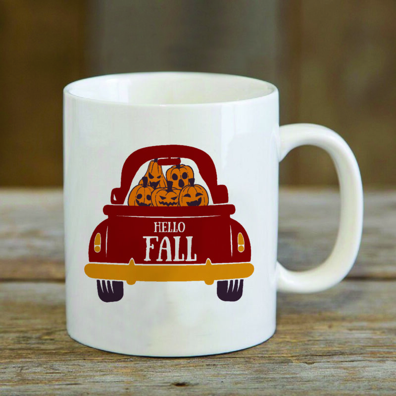 Hello Fall Pumpkin Truck Gifts, Shirt For Fall Day Svg File Diy Crafts ...