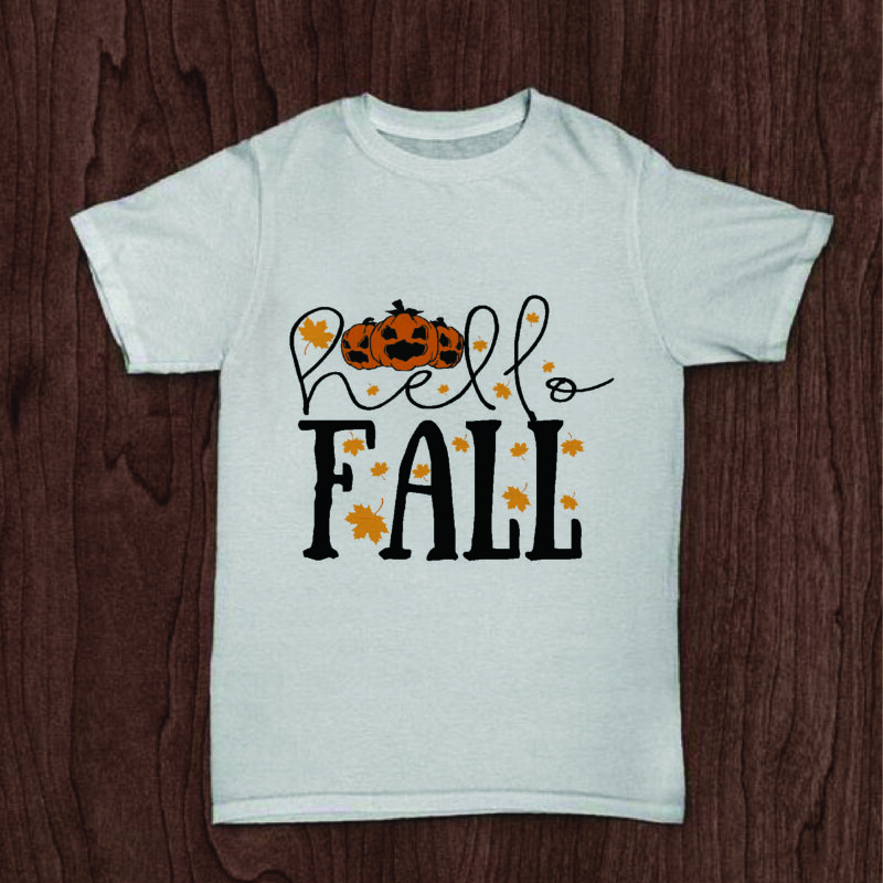 Hello Fall Pumpkin Gifts, Shirt For Fall Day Svg File Diy Crafts Svg Files For Cricut, Silhouette Sublimation Files