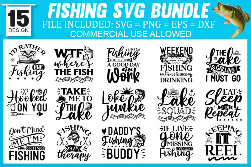 Fishing SVG Bundle File