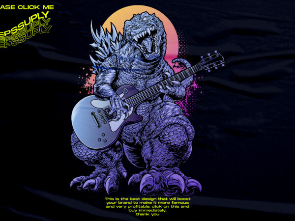 Monster kaiju retro vaporwave t shirt designs for sale