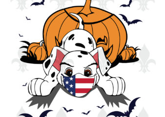 Halloween Dog And Pumpkin USA Flag Gifts, Shirt For Halloween Svg File Diy Crafts Svg Files For Cricut, Silhouette Sublimation Files