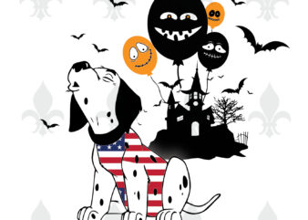 Halloween Dog USA Flag Gifts, Shirt For Halloween Svg File Diy Crafts Svg Files For Cricut, Silhouette Sublimation Files graphic t shirt