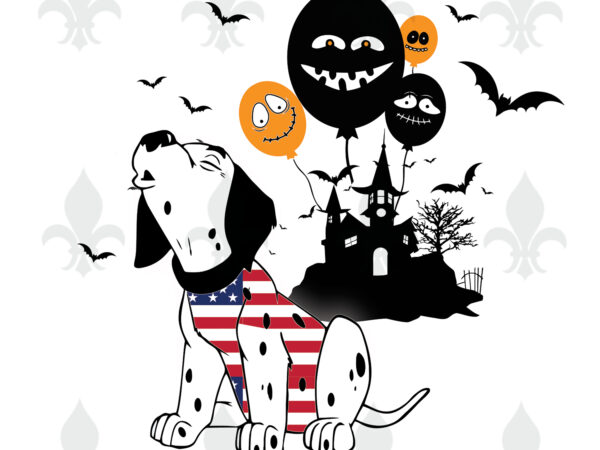 Halloween dog usa flag gifts, shirt for halloween svg file diy crafts svg files for cricut, silhouette sublimation files graphic t shirt