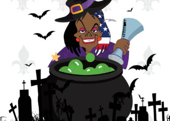 Halloween Witch USA Flag Gifts, Shirt For Halloween Svg File Diy Crafts Svg Files For Cricut, Silhouette Sublimation Files