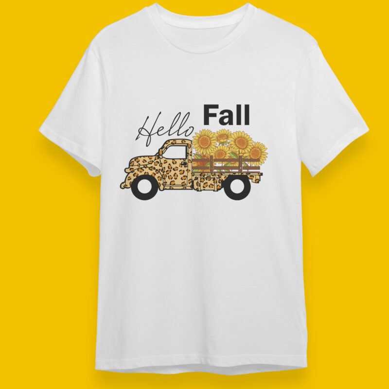 Hello Fall Leopard Skin Car Gifts, Shirt For Fall Svg File Diy Crafts Svg Files For Cricut, Silhouette Sublimation Files