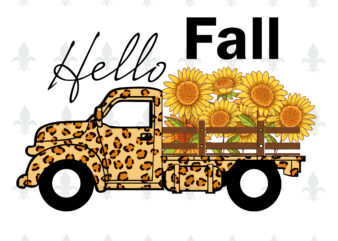 Hello Fall Leopard Skin Car Gifts, Shirt For Fall Svg File Diy Crafts Svg Files For Cricut, Silhouette Sublimation Files