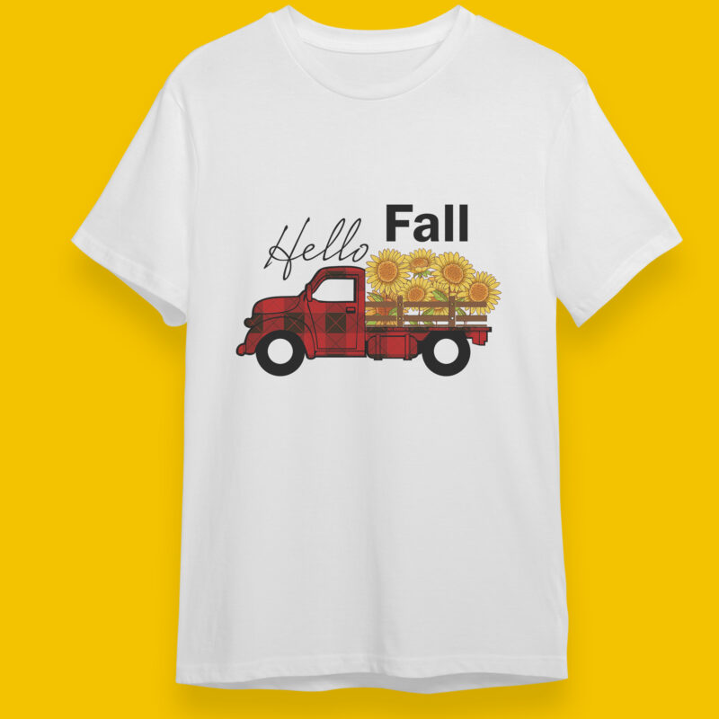 Hello Fall Red Plaid Car Gifts, Shirt For Fall Svg File Diy Crafts Svg Files For Cricut, Silhouette Sublimation Files