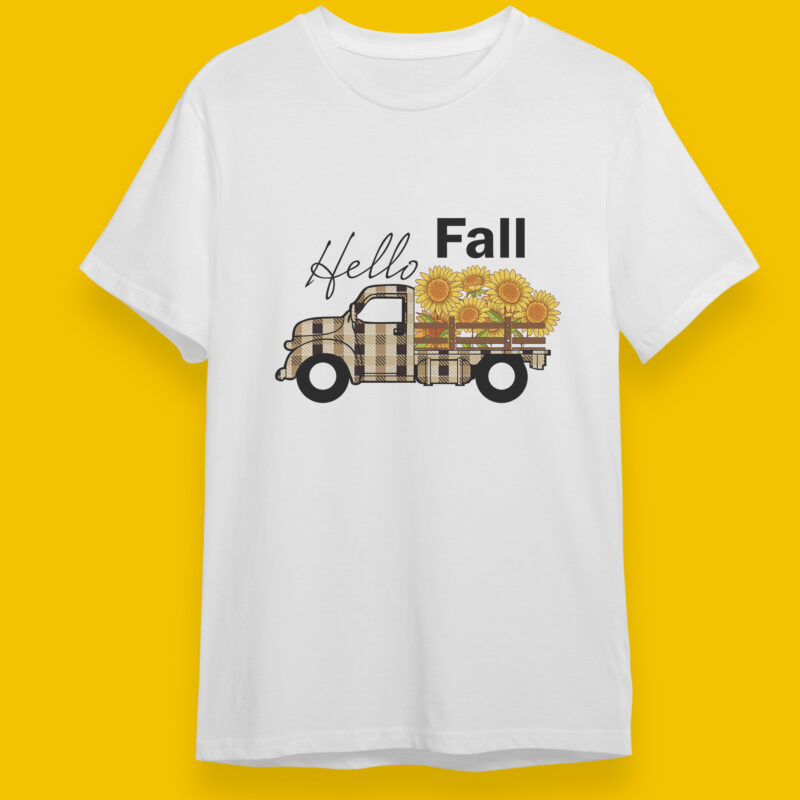 Hello Fall Brown Stripes Car Gifts, Shirt For Fall Svg File Diy Crafts Svg Files For Cricut, Silhouette Sublimation Files