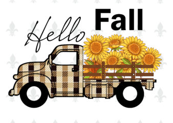 Hello Fall Brown Stripes Car Gifts, Shirt For Fall Svg File Diy Crafts Svg Files For Cricut, Silhouette Sublimation Files