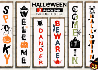 Halloween Porch Sign SVG Bundle