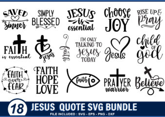 Jesus quote SVG Bundle