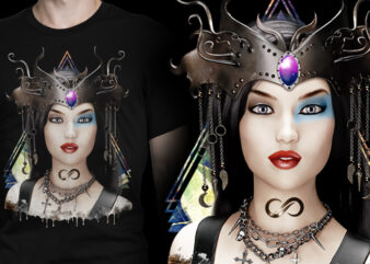 Lady of Infinity t shirt vector graphic