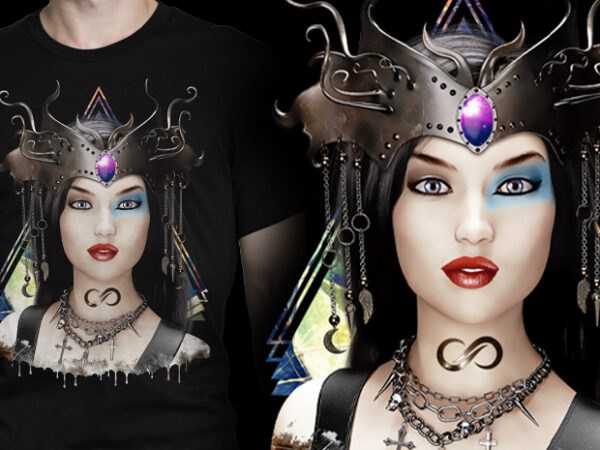 Lady of infinity t shirt vector graphic