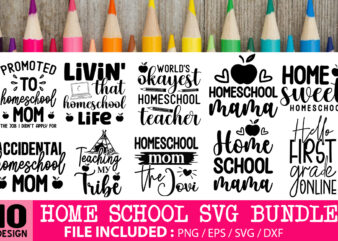 Home School SVG Bundle graphic t shirt