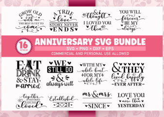 Anniversary SVG Bundle t shirt vector