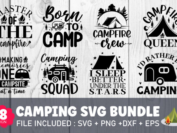 Camping svg bundle t shirt vector file