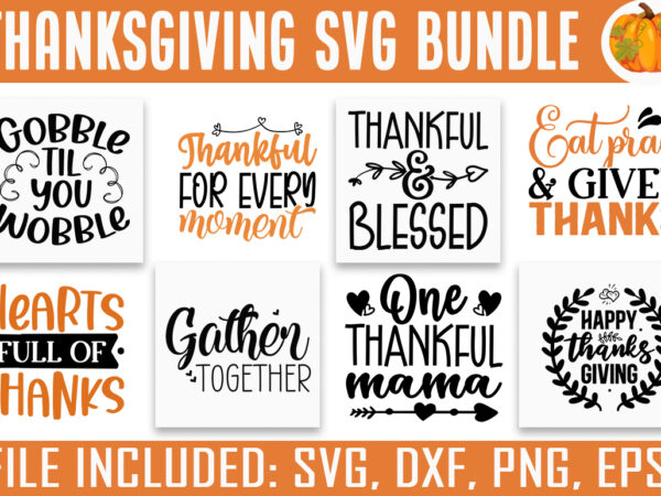 Thanksgiving SVG Bundle - Buy t-shirt designs