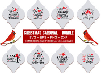 Christmas Cardinal SVG Bundle