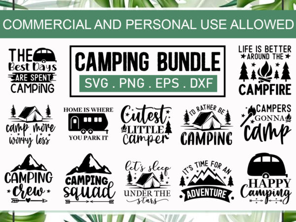 Camping svg bundle t shirt vector file