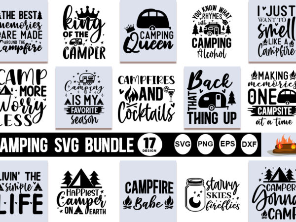 Camping svg bundle t shirt vector file