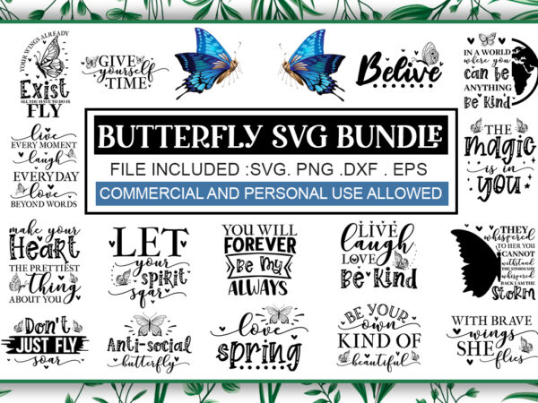 Butterfly svg bundle t shirt template