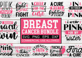Breast Cancer SVG Bundle t shirt template