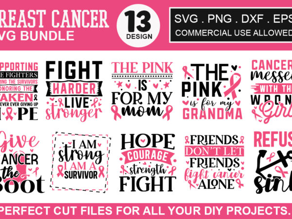 Breast cancer svg bundle t shirt template