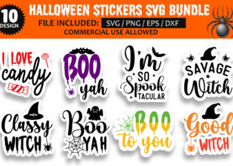 Halloween Stickers SVG Bundle graphic t shirt