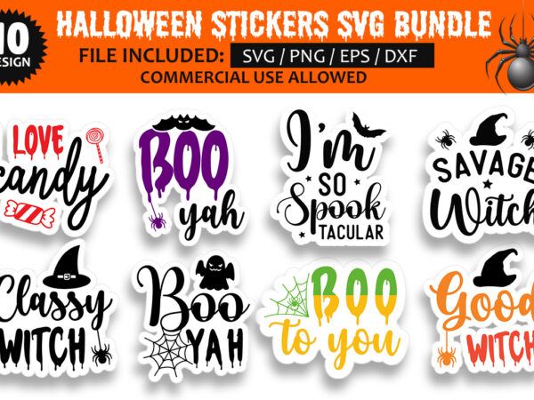 Halloween stickers svg bundle graphic t shirt
