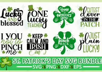 St Patrick’s SVG Bundle t shirt template vector