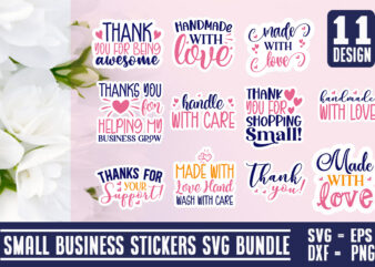 Small Business Stickers SVG Bundle t shirt template vector