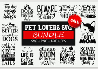 Pet Lovers SVG Bundle t shirt illustration