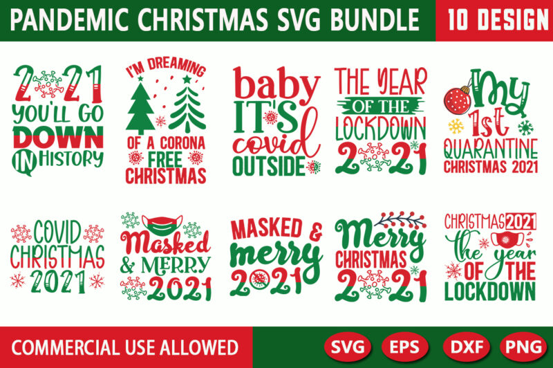 Pandemic Christmas SVG Bundle