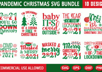 Pandemic Christmas SVG Bundle t shirt illustration