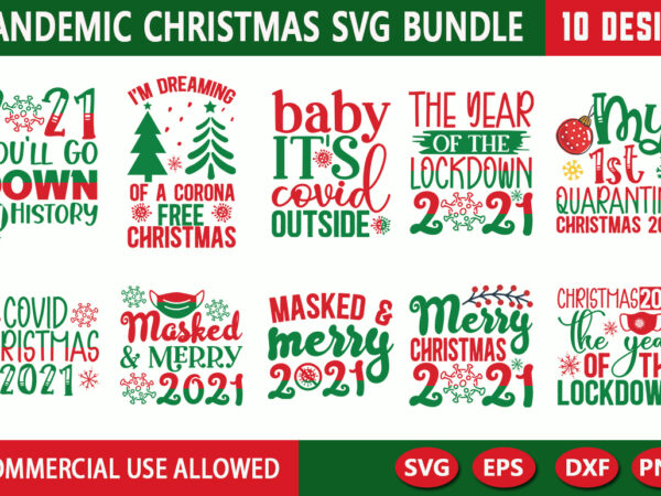 Pandemic christmas svg bundle t shirt illustration