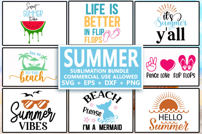 Summer Sublimation SVG Bundle