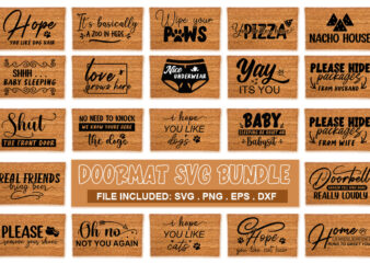 Doormat SVG Bundle t shirt vector illustration