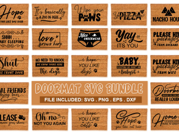 Doormat svg bundle t shirt vector illustration