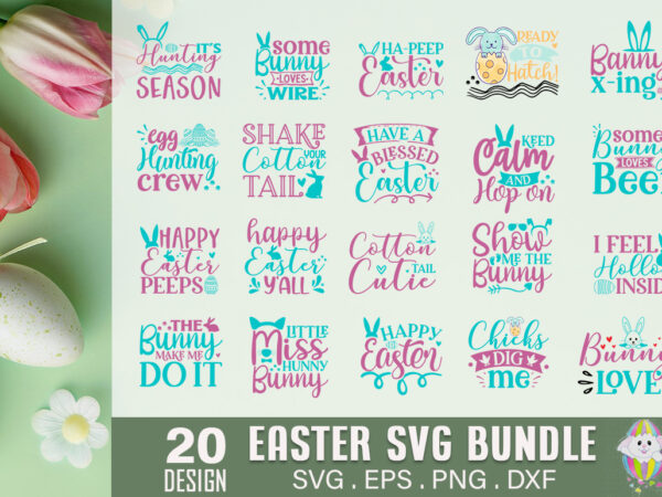 Easter svg bundle vector clipart