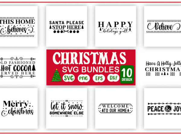 Christmas svg bundle t shirt vector file