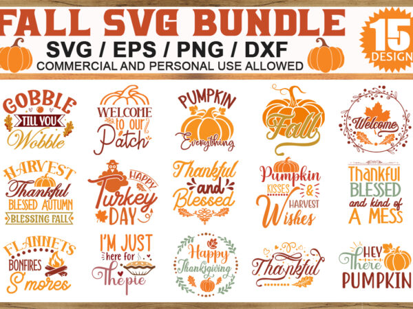 Fall svg bundle t shirt graphic design