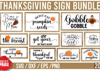 Thanksgiving sign SVG Bundle