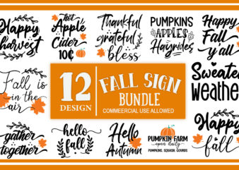 Fall Sign SVG Bundle