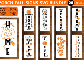 Porch Fall Sign SVG Bundle t shirt illustration