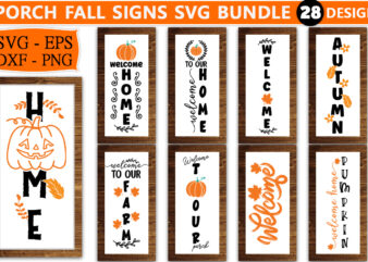 Porch Fall Sign SVG Bundle